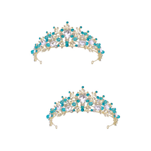 2 . Kinder Krone Haarband Stirnband Blau 2