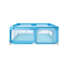 (Blue 127x127cm) Baby Playpen with Mesh Walls Ocean Balls