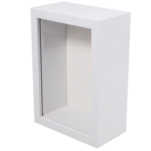 4Stk White Specimen Display Frame Holz Mit Für Erinnerungsstücke 2