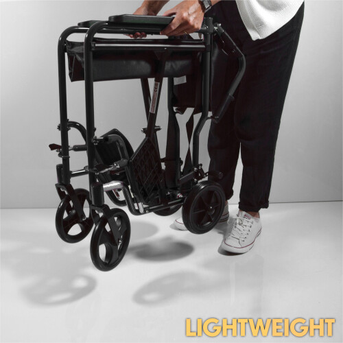 Aidapt Aluminium Compact Transit Chair Black 2