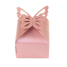 100 -Candy-Box Hohles Design Gastgeschenk (Pink)