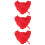 3 Dekorationen Rosenblätter Rot 8