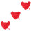 3 Dekorationen Rosenblätter Rot 5