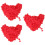 3 Dekorationen Rosenblätter Rot 7