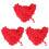 3 Dekorationen Rosenblätter Rot 2