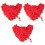 3 Dekorationen Rosenblätter Rot 3