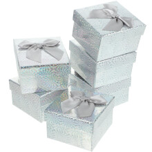 24 St Papiergeschenkboxen Quadratisch Mit Band
