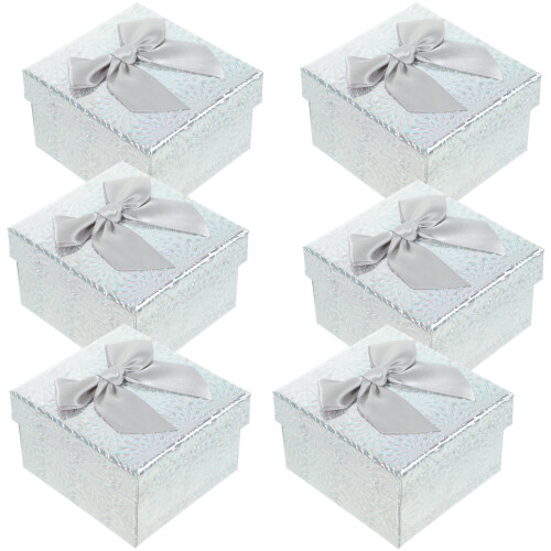 24 St Papiergeschenkboxen Quadratisch Mit Band 1