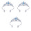 3 Unidades Tiara Corações Cristal Coroa 3