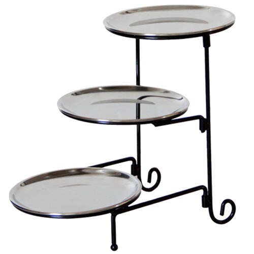 3 Sets Snacks Teller Dessert Servierplatte Cupcake Teller 3-stöckig 1