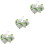 3Sets Battery-Powered White Rose Design LED String Lights for Parties 6
