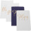 4Sets Elegant White Wedding Vows Books Paper Cards for Couples 1