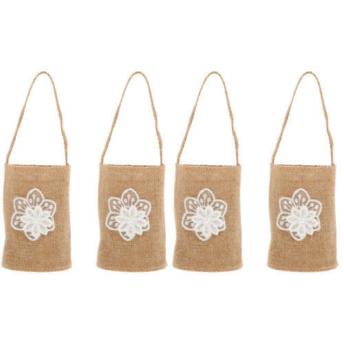 4Ud Cestas De Lino Para Dulces Y Flores Resistentes Variadas 1