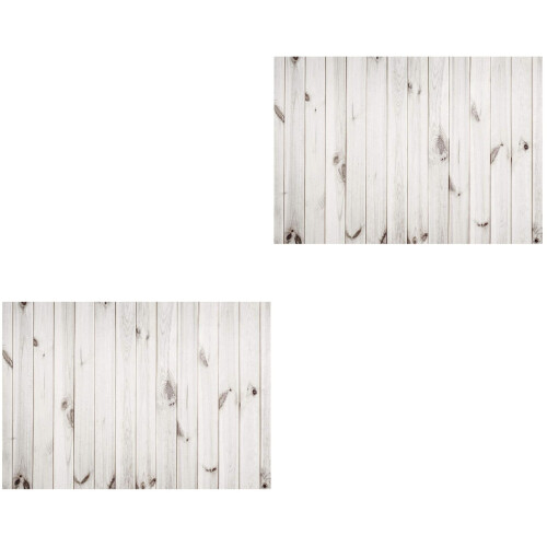 2Pcs Wood Grain Backdrop White Lightweight for Decoration 2