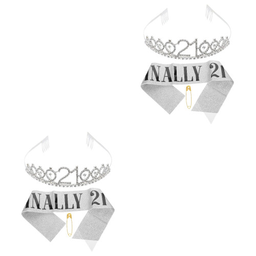 2Ud Con Plateada Para Accesorio De Fiesta Niña 2