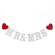 2Stk. Hochzeitsfähnchen Banner Partydekoration
