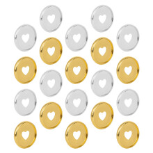60Pièces Disques De Fixation Cœur ABS, Anneaux Pour Documents