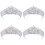 4Stk Glitzernde Tiara Krone Für Hochzeit 7