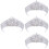 4Stk Glitzernde Tiara Krone Für Hochzeit 8