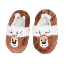 2 Paar Kinder Winter Hausschuhe Mit Elchmuster 17/18