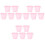 15 Eimer Mini Pflanzgefäß Hochzeit Pink Größe M 3