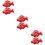 6 Pcs Ceramic Chopsticks Holder Red Goldfish Shaped 10