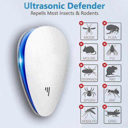 Ultrasonic insect repellant indoor insert for mosquitoes, cockroaches ...