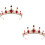 2St Glitzerstein Tiara Krone Stirnband Für 6