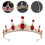 2St Glitzerstein Tiara Krone Stirnband Für 10