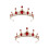 2St Glitzerstein Tiara Krone Stirnband Für 7