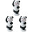 3Stk Panda Figur Mini Harz Garten Ornament Micro Landschaft 2