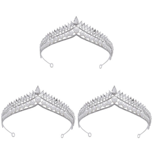 Haarreif Perlen Brautkranz Silber 3 1