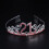 2 Unidades Tiara De Cristal Vermelha Para 8