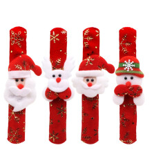 24 Stuks 3D Kerstman Sneeuwman Klaphorloge Goud Armband