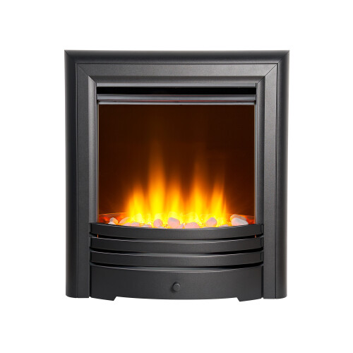 Acantha Amara Pebble Electric Fire in Matte Black with Remote Control