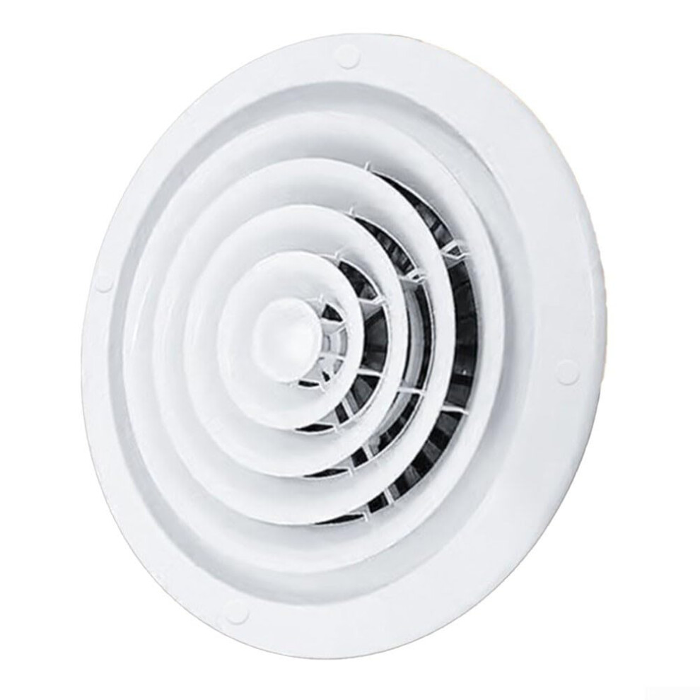 Exhaust Vent Round Air Vent Louver Grille Cover White Abs Ducting Outlet For Home And Garden 9323874246703