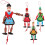 12 Pcs Wood Hanging Pull String Puppets With Movable Hands And Feet 9