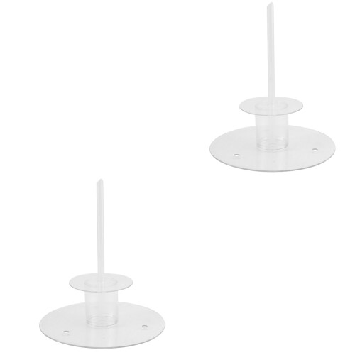 2Pcs Simple Baking Tools Cake Shape Base Stands Transparent 2