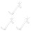 3Ensembles Accessoires Crevettes Feeder Aquarium Clair En 4