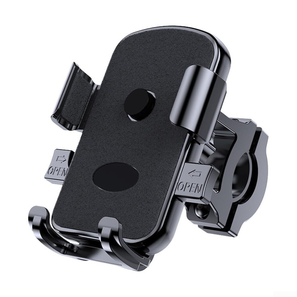 Motorcycle Phone Holder For Handlebars Or Rearview, Shockproof Abs Bracket, 360 Degree Rotation, Nonslip Grip, Black 9339159509944