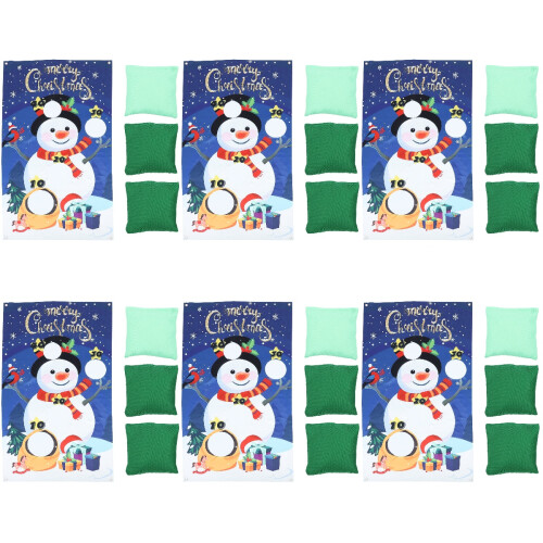 6Sets Christmas Decorative Flags Kids Throwing Game Banner Assorted 2