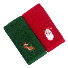 4 Pcs Christmas Pattern Face Towel 44x32cm