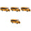 4Pcs Mini School Bus Toy Model Pull Back Car For Toddlers 4