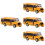 4Pcs Mini School Bus Toy Model Pull Back Car For Toddlers 7