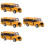 4Pcs Mini School Bus Toy Model Pull Back Car For Toddlers 8