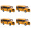 4Pcs Mini School Bus Toy Model Pull Back Car For Toddlers 6