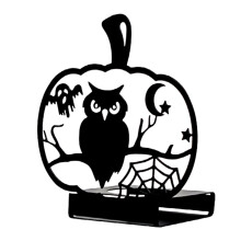 Bougeoirs d'art en fer pour Halloween, support de bougie-UN