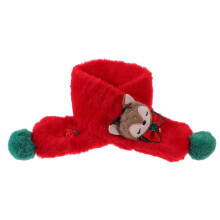 2 Pcs Kids Christmas Scarf With Cartoon Doll Neck Wrap Stocking Filler
