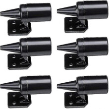 (Black) 6pcs Ultrasonic Car Alert Whistle Warning Wild Animal Deer, Wind Powered Sounding Repeller Alarm