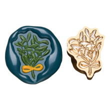 Vintage zegel stempelkop met kerstpatroon voor-Kerstmaretak